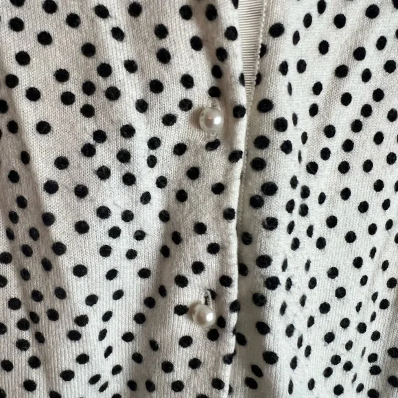 Ann Taylor woman’s polka dot cotton blend cardigans sweater - Picture 3 of 7